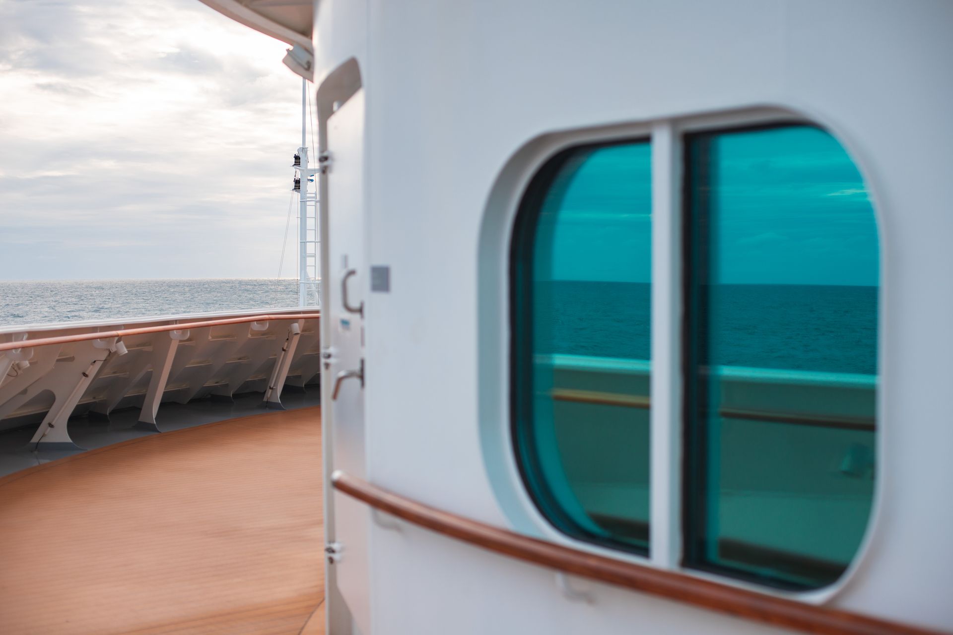 Cruise ship on the open ocean