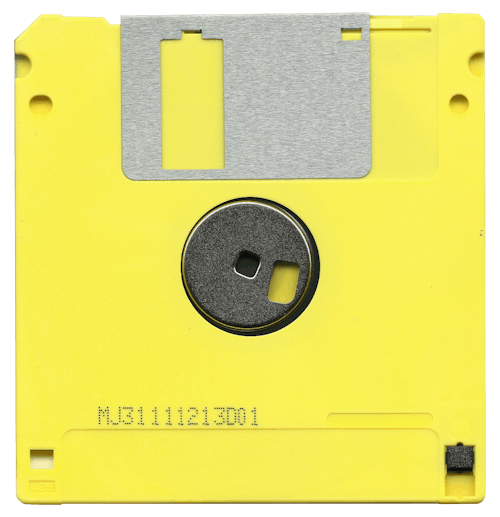 Yellow and Black Diskette Mj31111213d01