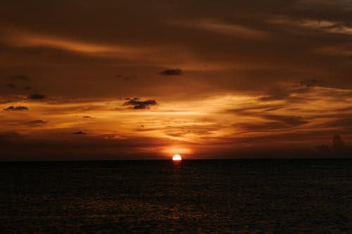 Yellow Sky over Sea at Sunset