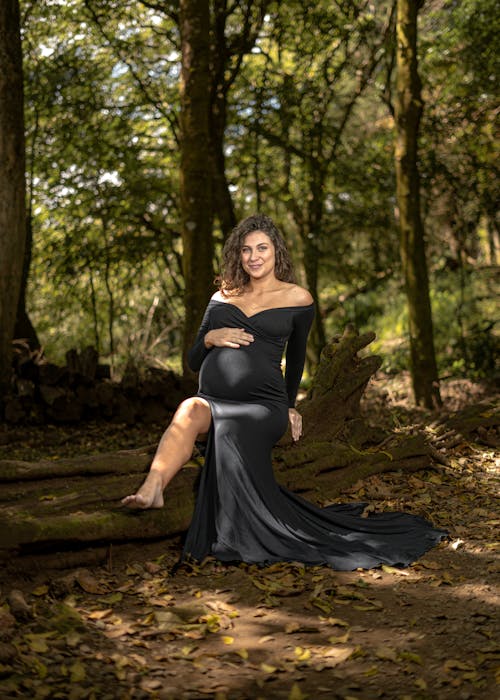 Základová fotografie zdarma na téma černé šaty, elegance, les