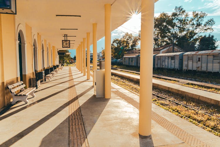 Platform Of Old Railway Station