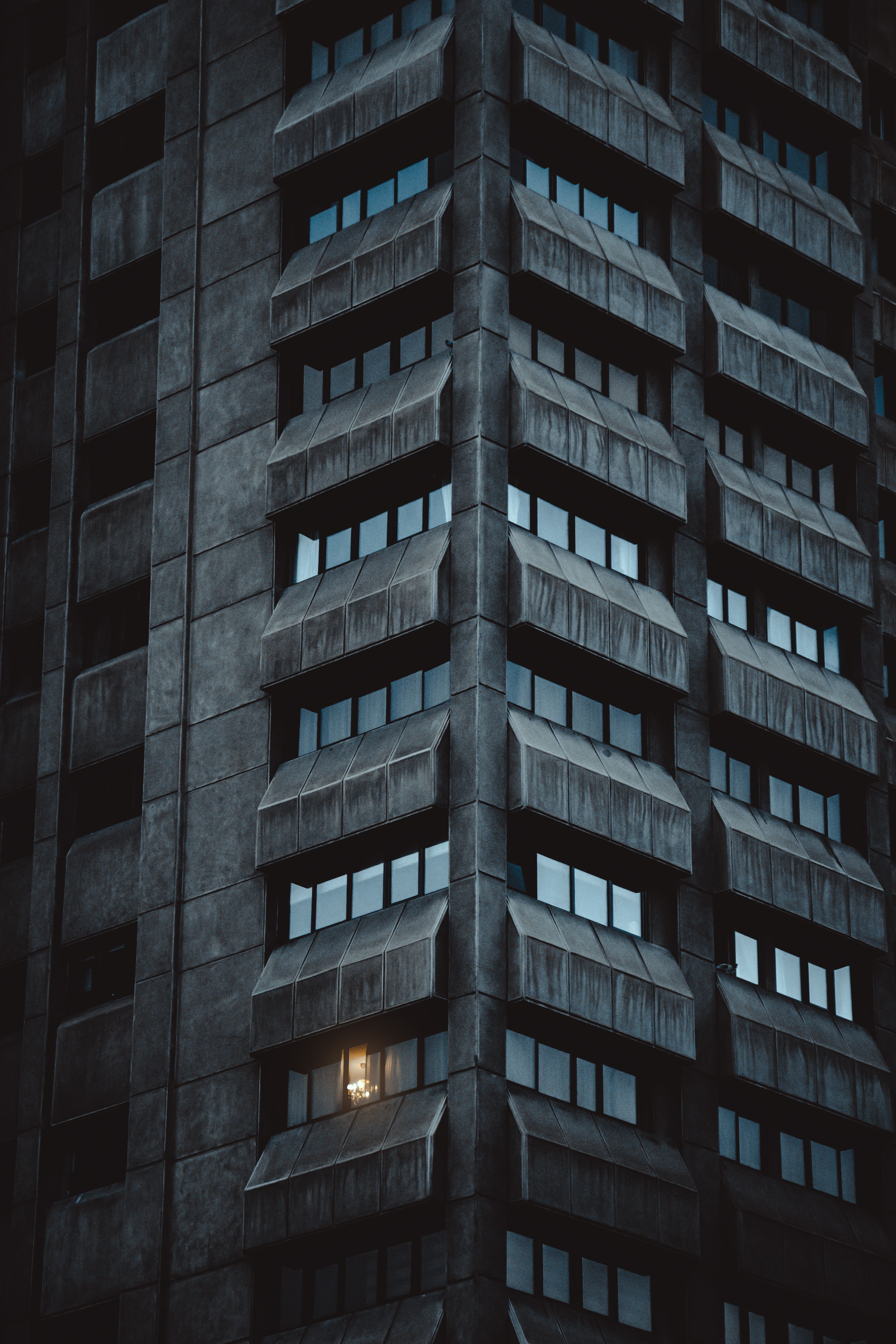 Close-up of the Facade of a Residential Building in City · Free Stock Photo