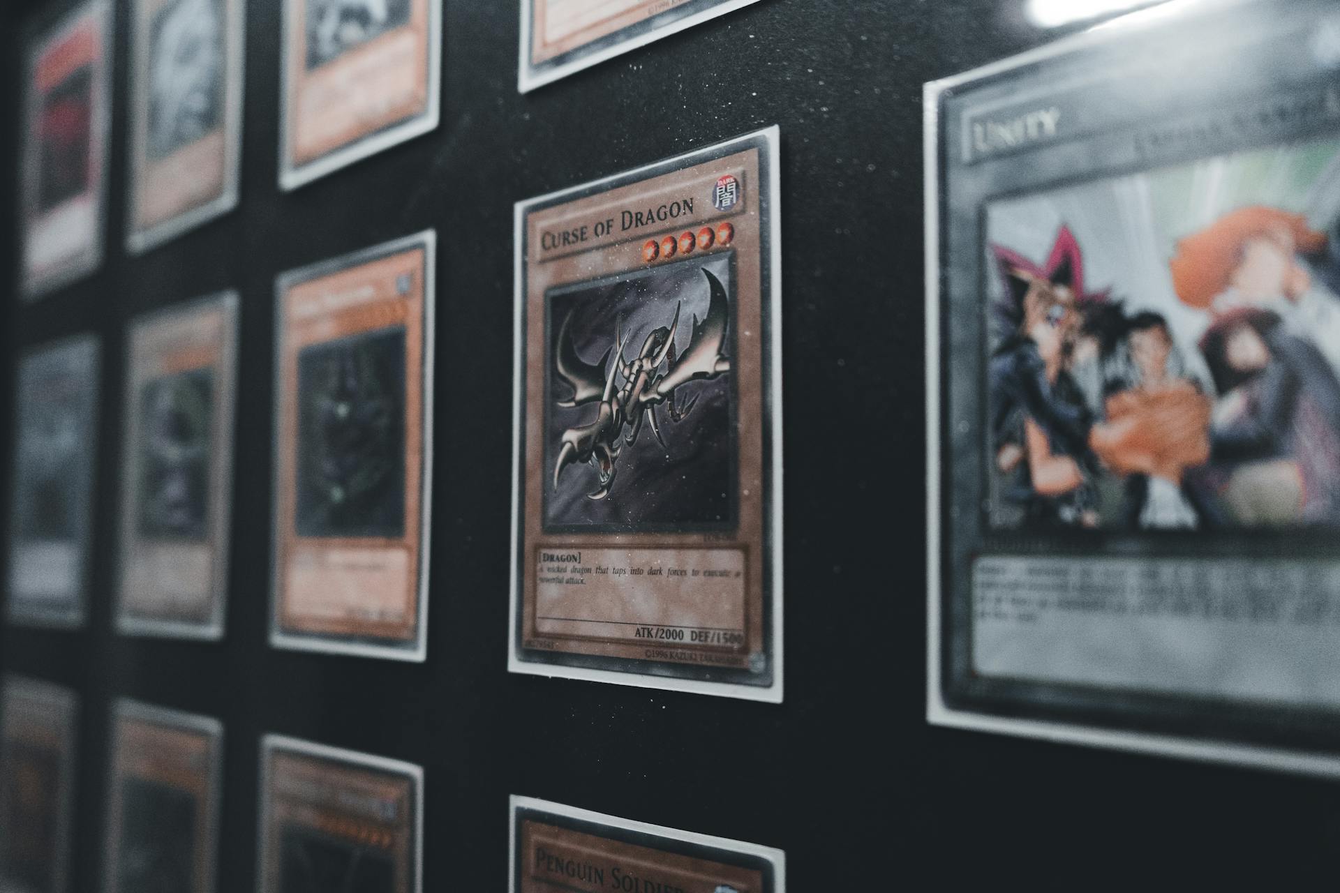 Display of Magic the Gathering Game Cards
