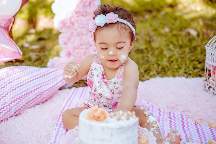 Baby Eating Cake