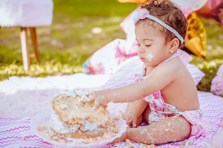 Baby Eating Cake