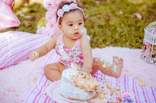 Free Child during Birthday Party Stock Photo