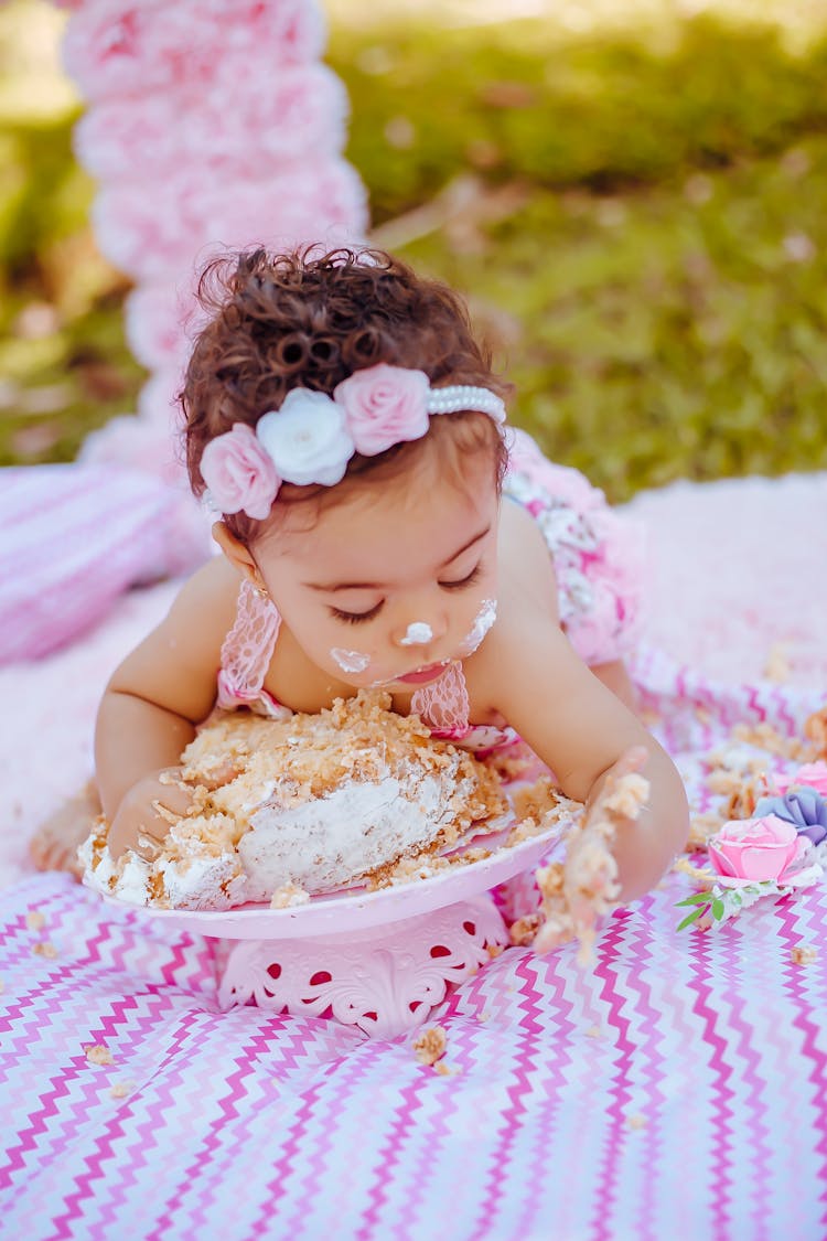 Baby Eating Cake