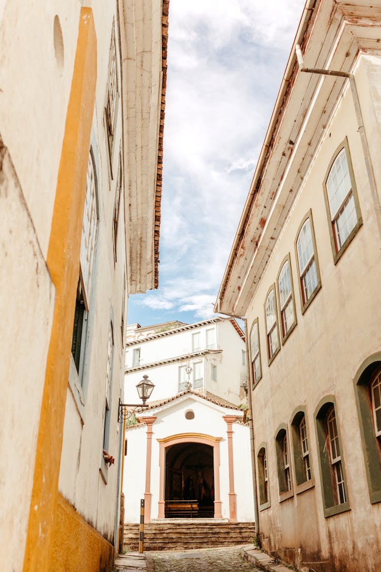 Entrance To Chapel In Ouro Preto