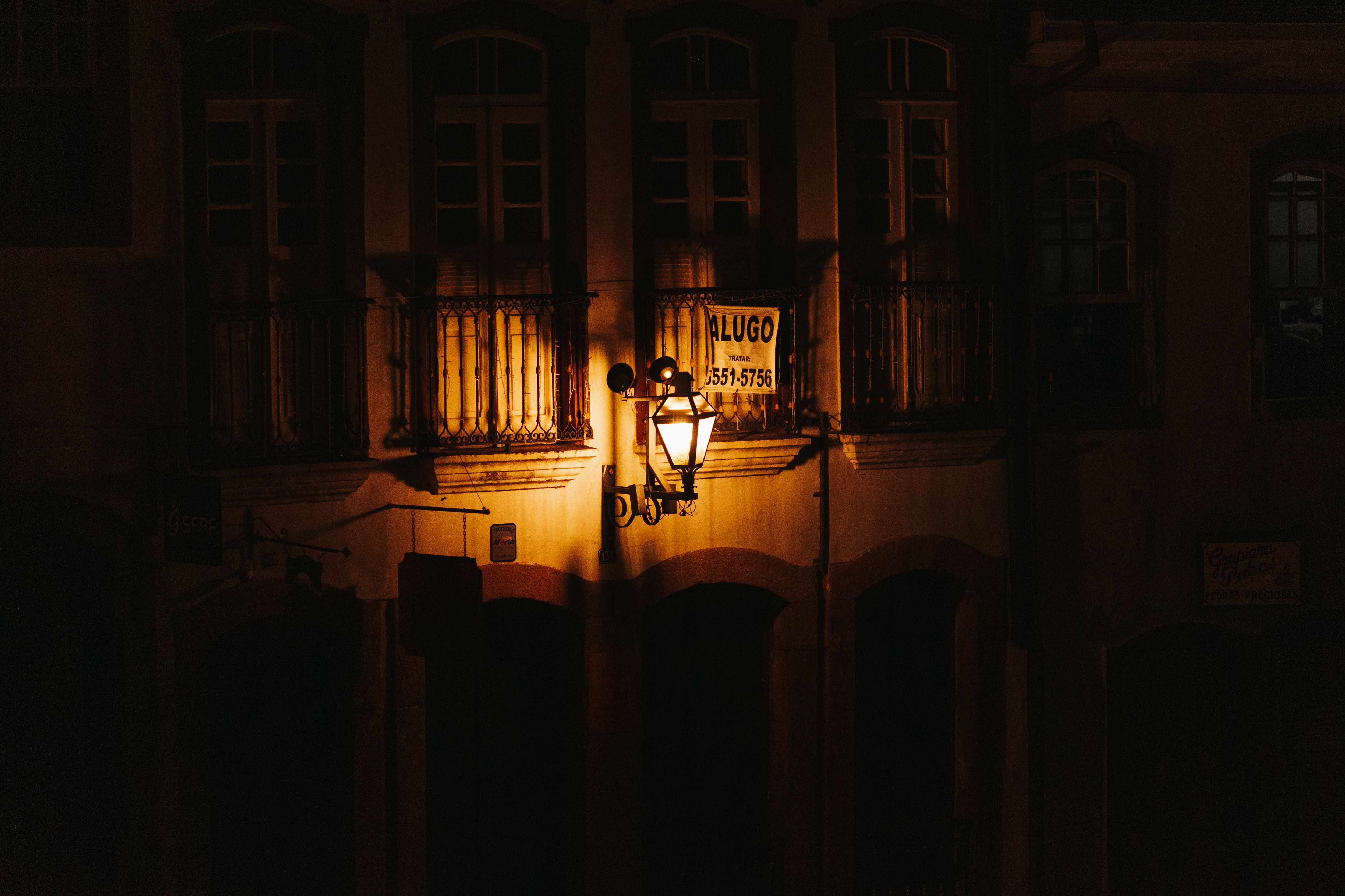 A Vintage Lantern Attached to a Building · Free Stock Photo