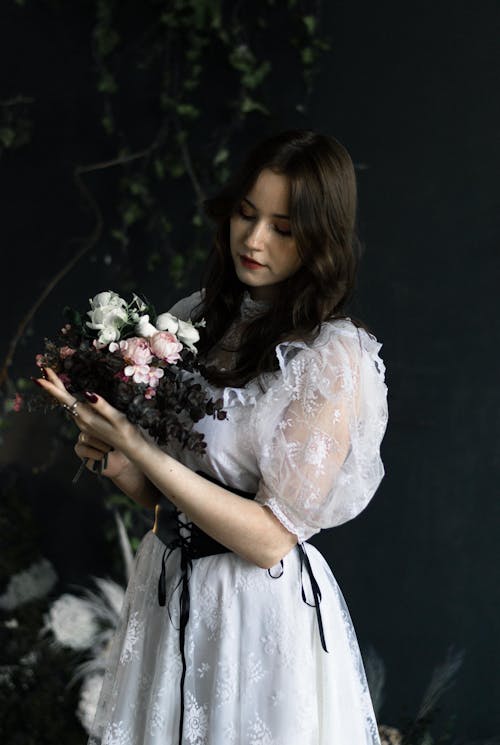 Bride Holding Flowers