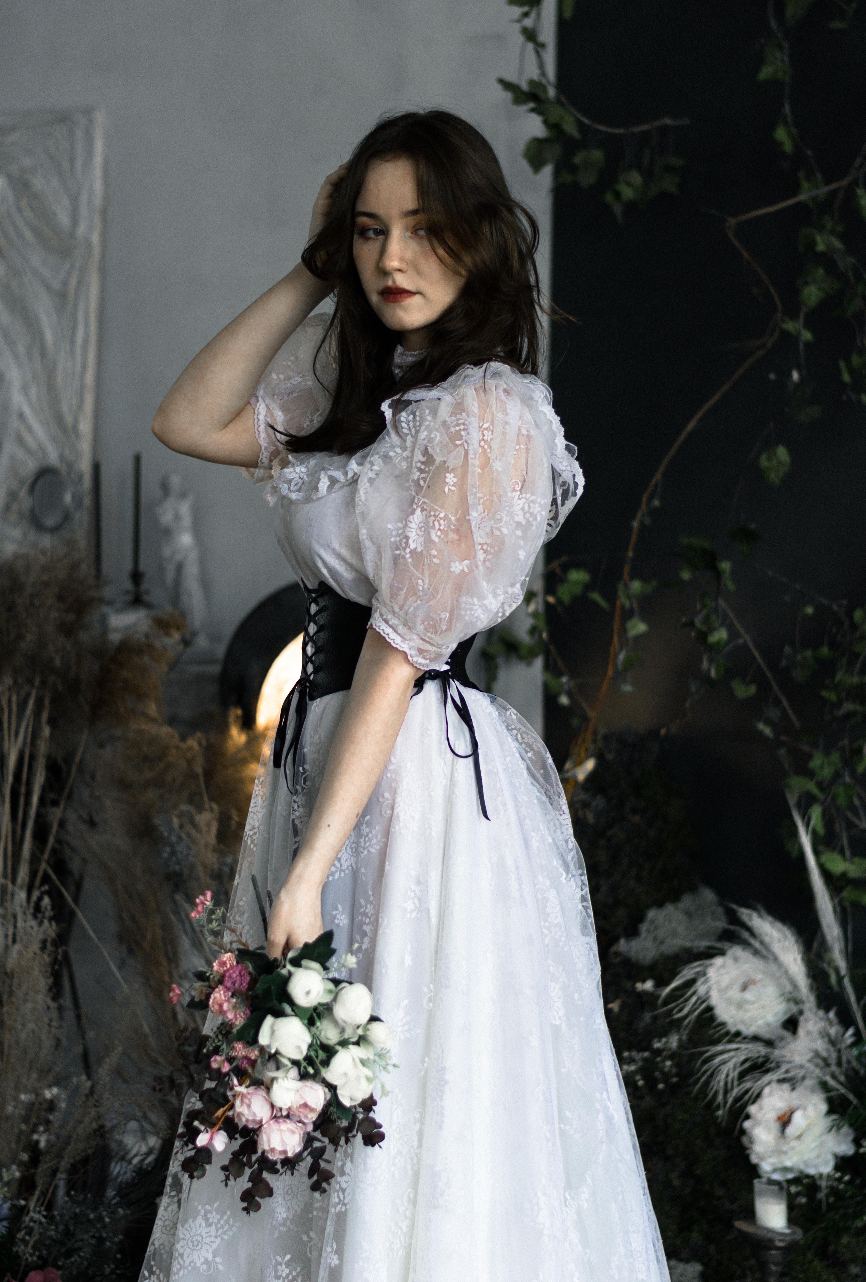 white christmas dresses Luxury Puff Hand Breast Tube Corset Wedding Dress