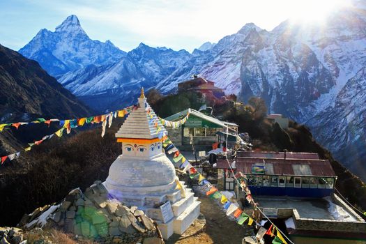 Tengboche monastery morning — Everest Base Camp
