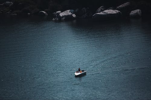 Boating on lake