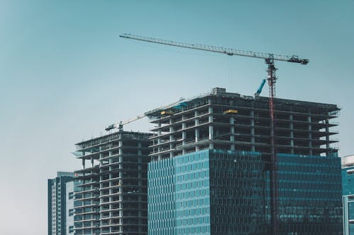 Construction Crane over Building