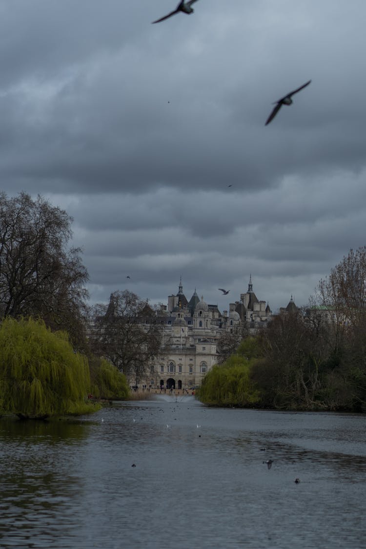 View Of A Building From St. James Park In London, England 