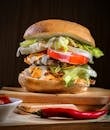 Close-Up Photo of a Cheese Burger