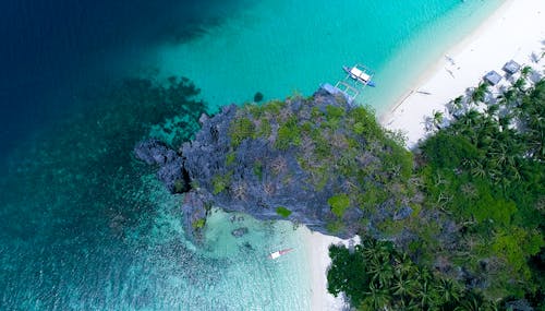 Free Aerial Photography Of Island Stock Photo