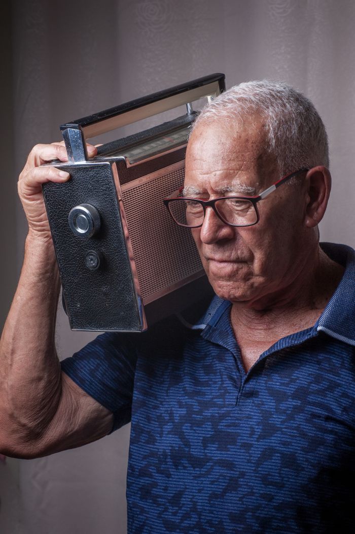 A contributor's story being recorded direct to tape