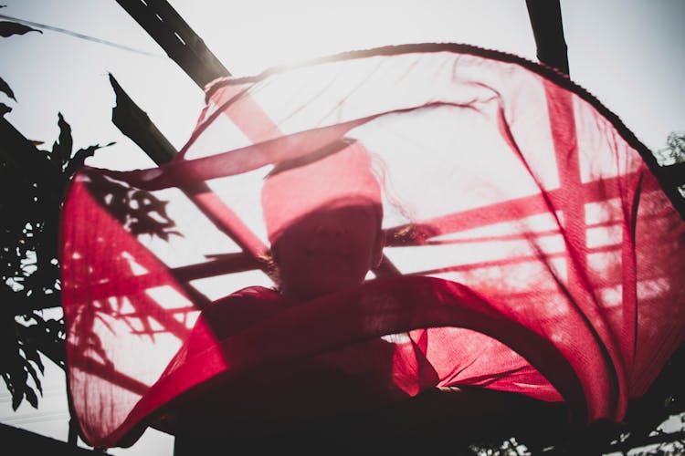 Woman With Red Scarf