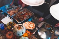 Cooked Foods on Trays