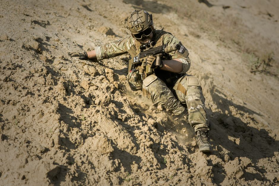 Delta Force operator in tactical gear 1st SFOD-D elite military unit Delta Force operator in tactical gear 1st SFOD-D elite military unit