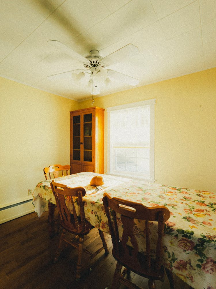 Vintage Table And Chairs In Room