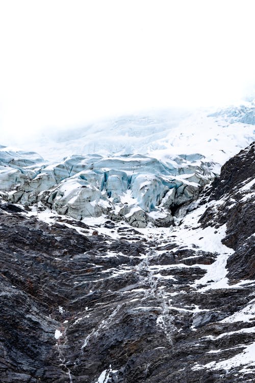 侵蝕, 冰河, 垂直拍攝 的 免費圖庫相片