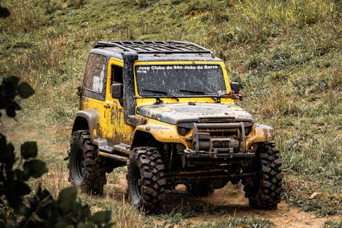 Fotos de stock gratuitas de 4x4, camino de tierra, césped