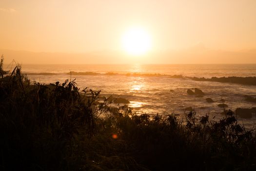 coastline sunset