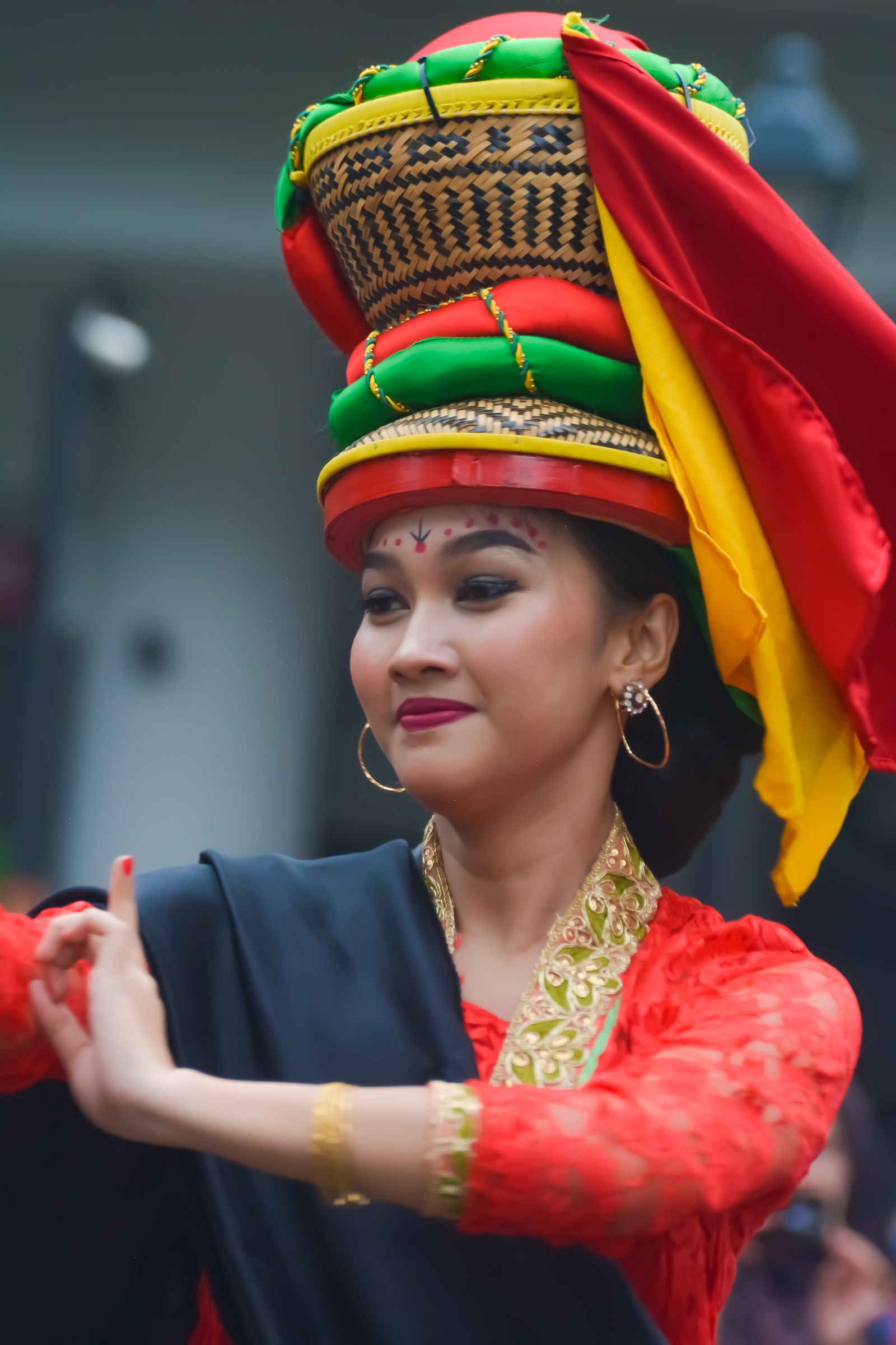Close-Up Shot of a Beautiful Woman in Red Traditional Clothing · Free ...