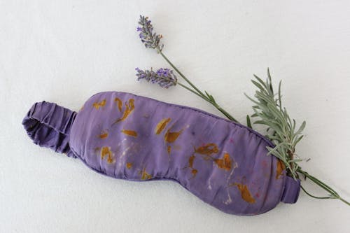Lavender Flowers and Sleep Mask