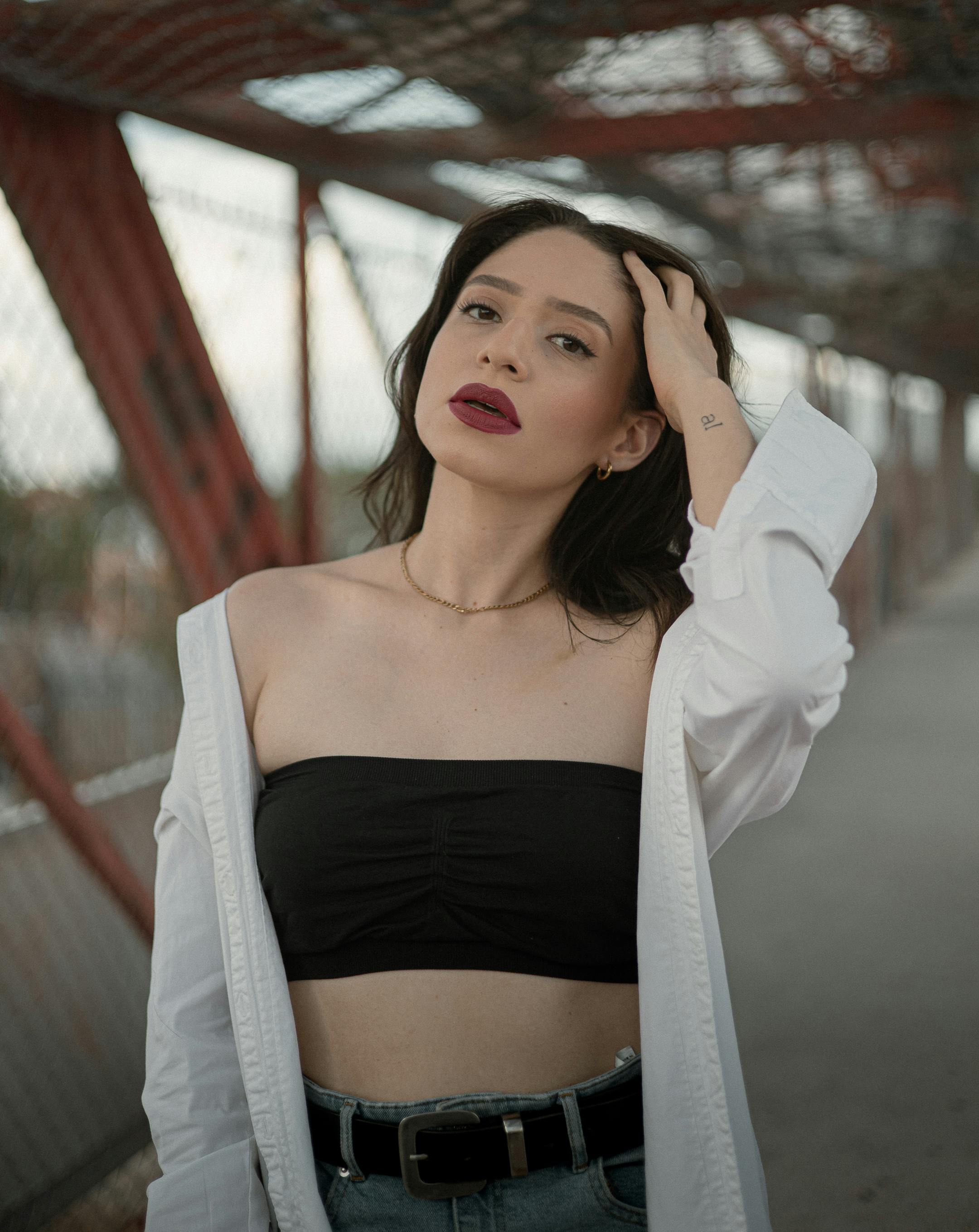 A Woman Wearing a Crop Top · Free Stock Photo