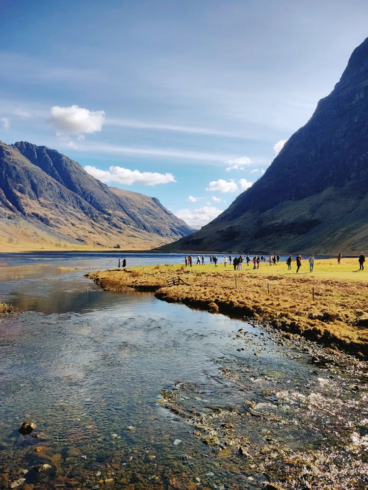 Lake In Valley In Mountains