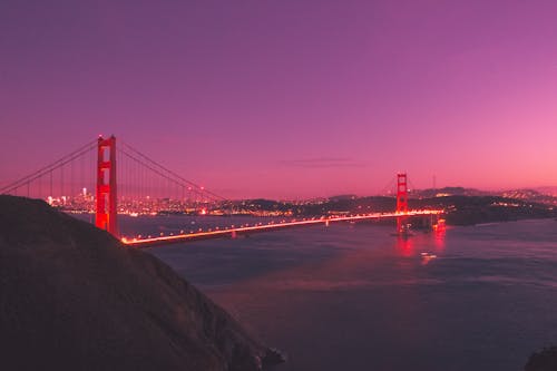 Fotobanka s bezplatnými fotkami na tému architektúra, dlhá expozícia, Golden Gate