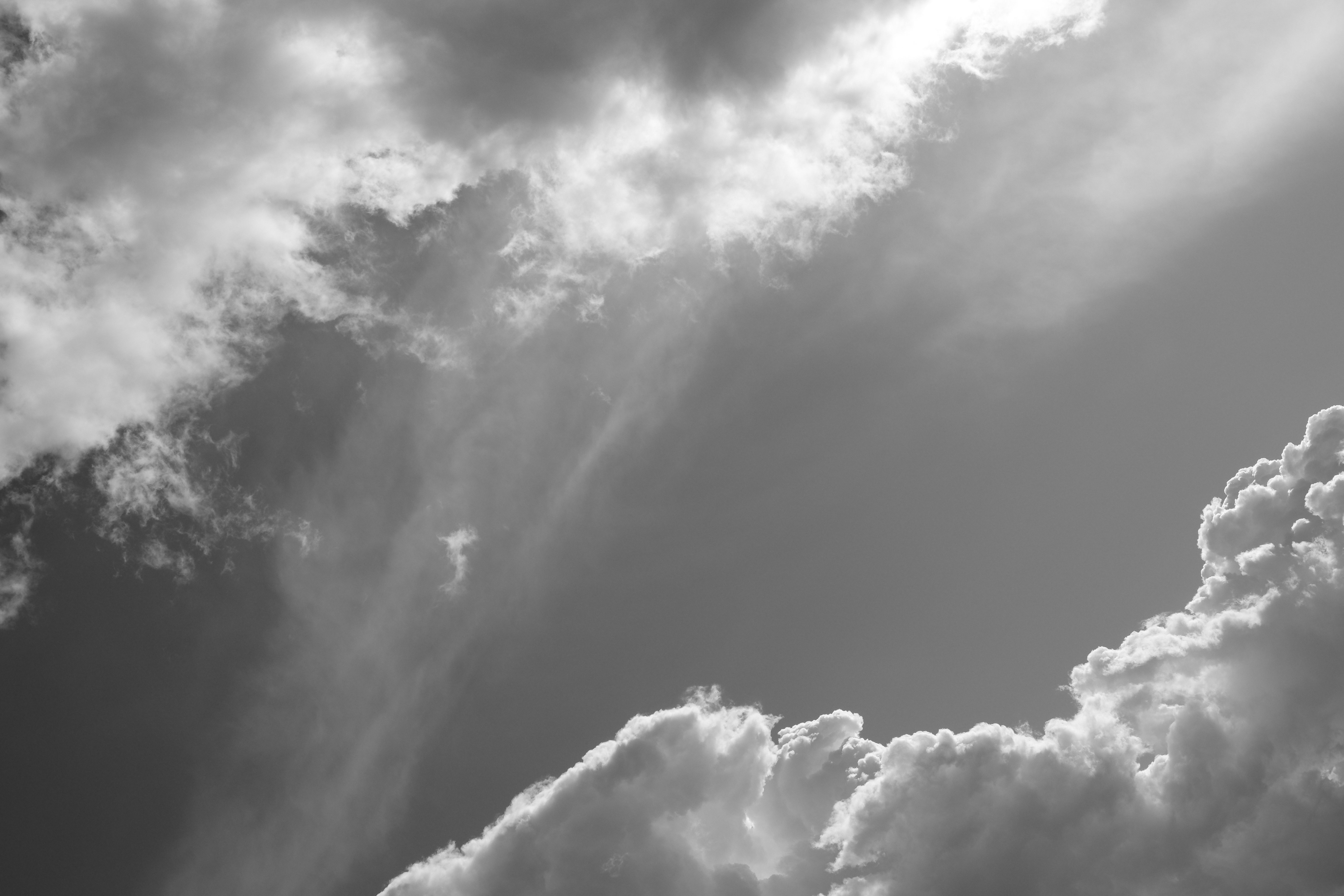 Black and White Photo of the Sky · Free Stock Photo