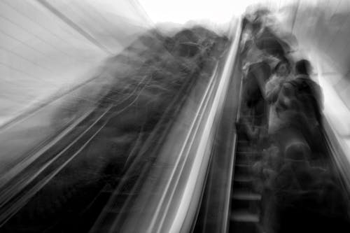 Blurred Photo of the Escalator 