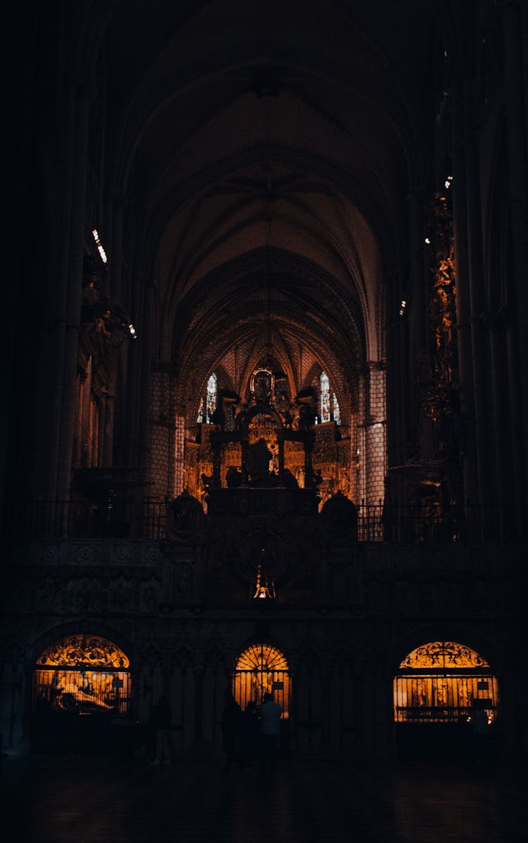 Dark Interior Of A Cathedral