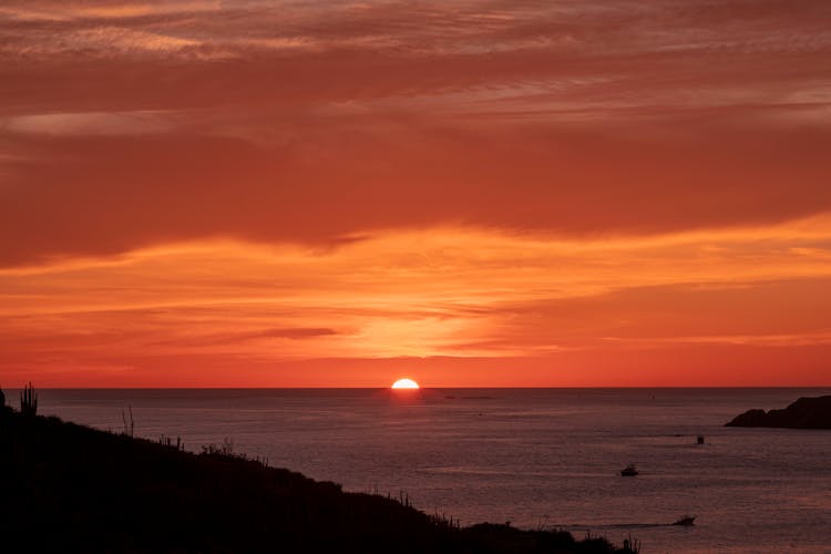 Puesta Del Sol En El Mar De Cortés