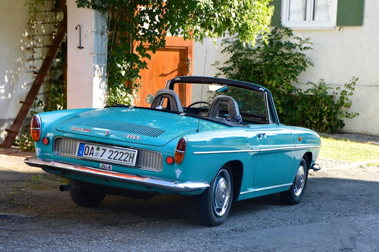 Teal Vintage Convertible