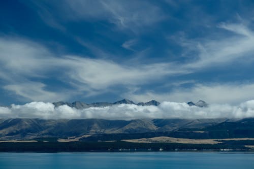 ドローン撮影, 山岳, 湖の無料の写真素材