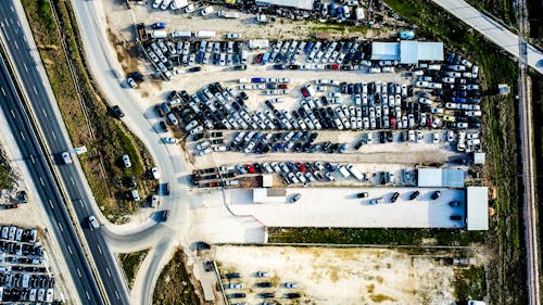 Vue Aérienne Des Voitures