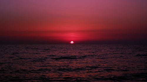 Purple Sunset over the Sea