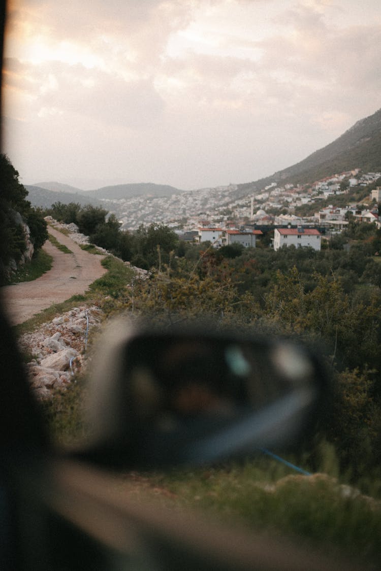 Town In Valley Near Road