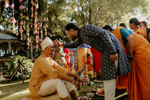 Bridegroom during a Traditional Indian Wedding Custom 