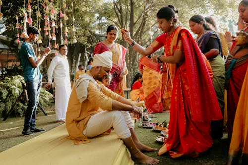 Bridegroom during a Traditional Indian Wedding Custom 