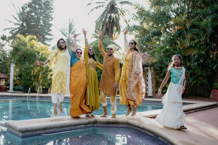 Happy People By The Pool