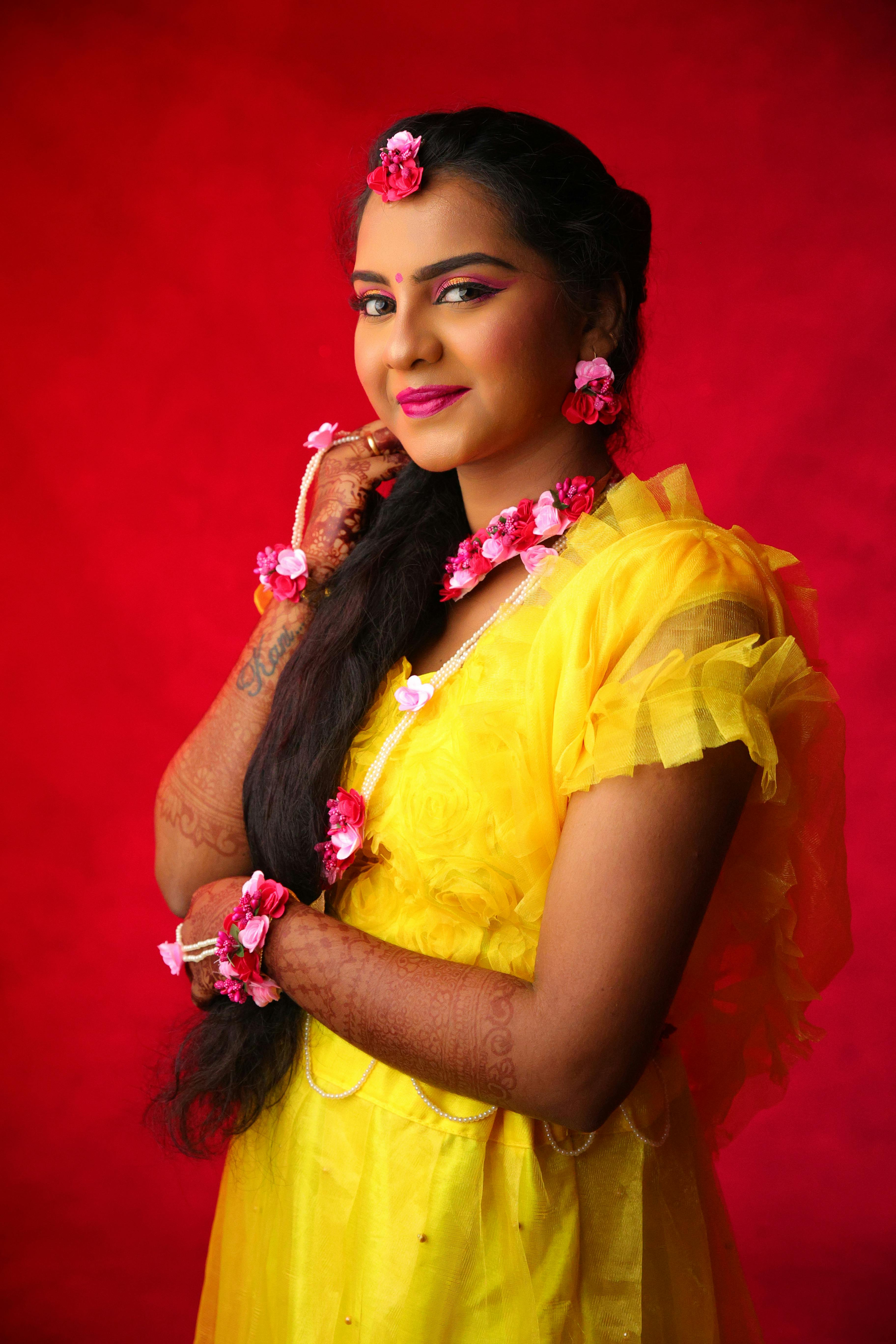 Woman Wearing a Yellow Dress · Free Stock Photo