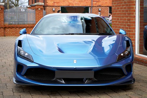 Blue Ferrari F8