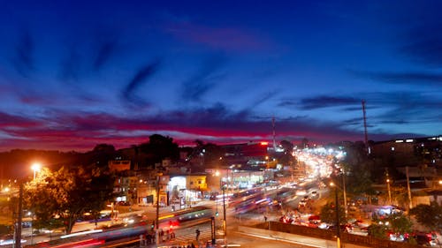 Free stock photo of blue sky, city, city lights