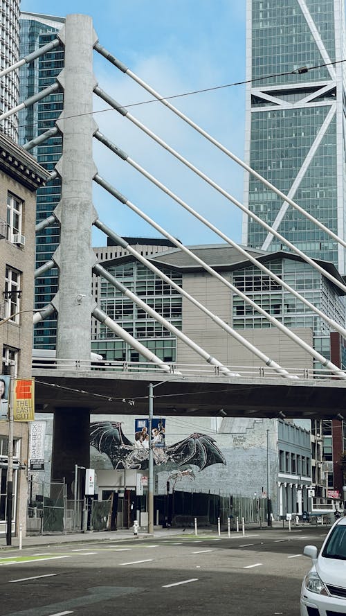 Steel Bridge in City Downtown